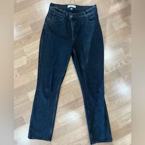 Abercrombie & Fitch the 90s straight ultra high rise curve love black